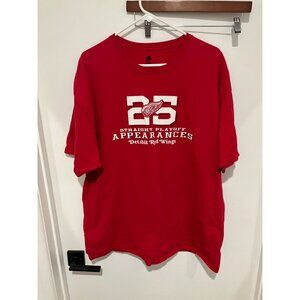 Hanes 2016 Detroit Red Wings 25 Years Straight Playoff Appearances T-Shirt, Red,